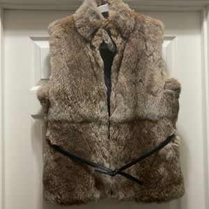 Express World Brand Rabbit fur vest. New without tags.
